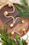 72" Gold Iron Jingle Bells & Jute Rope Garland- Detail on Tray