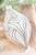 5" - 6" White With Champagne Glitter Art Deco Glass Ornament - Finial Option