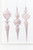 12" - 13" Iridescent Glitter Finial Glass Ornament