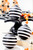 3" Glass Black & White Stripe Halloween Ball Ornament Box - Set of 3
