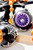3" Glass Spooky Reflector Ornament Box - Set of 3 - Close-Up Purple Ornament