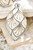 4" - 6" Platinum & Gold Glitter Glass Ornament - Finial Option