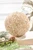 4" Champagne Glittered Iced Ball Ornament