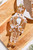 6.5" Glass Gingerbread Soldier Ornament - Candy Cane Option