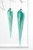 14" Frosty Blue Glass Icicle Ornament with  10" matching ornament