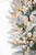 36" Deluxe Flocked Wreath With  Warm White LED Lights - Close-Up