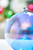 6" Blue Iridescent Ball Ornament - Close-Up