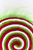 19.5" x 6.5” Green, Red & White Furry Lollipop Spray - Close-Up