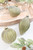 4.25" - 6" Light Green Ribbed Glass Ornaments