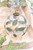 5" Clear Glass Ornament with Leaves