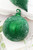 4" - 6.5" Frosted Green Glass Ornament - Ball Option
