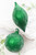 4" - 6.5" Frosted Green Glass Ornament