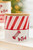 4.75" Ceramic Peppermint Candy Canister - Diagonal Stripes