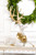 20" Elegant White & Gold Resin Deer with LED Lights - Looking Forward Option
