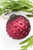 4" Burgundy Hobnail Glass Ball Ornament