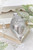 4" - 4.5" Silver Beaded Glass Ornament - Finial Option