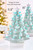 11.5" Light Blue Ceramic LED Tree shown with 15" Light Blue Ceramic LED Tree