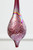 12" Burgundy Glass Drop Ornament - Close-Up