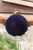 3" Eggplant Velvet Glass Ornament
