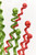 33" Red & Green Glitter Curly Spray - Close-Up