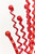 28" Red Glitter Curly Spray - Close-Up
