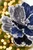 19" x 9" Silver & Dark Blue Magnolia Stem - Close-Up