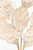 27" Champagne Glitter Berry Leaf Spray - Close-Up