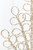 28" Champagne Beaded Glitter Loop Spray - Close-Up