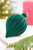 6" Green Flocked Finial Ball Ornament