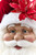 26" Velvet Santa Bust Wall Hanging - Close-Up