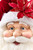 26" Velvet Santa Bust Wall Hanging - Close-Up