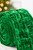5" x 3 Yard Green Velvet Braided Ribbon - Close-Up