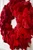 42" Red Velvet Sequin Bow Wreath - Profile
