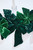 48" Green Velvet Sequin Bow Garland  - Close-Up