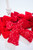 48" Red Velvet Sequin Bow Garland - Close-Up