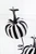 26" Black & White Striped Halloween Pumpkin Spray - Close-Up
