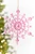 8" Pink Iridescent Snowflake Ornament