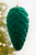 9" Green Flocked Pinecone Ornament