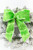 12" Lime Green Furry Storyville Bow - Styled on a Wreath