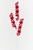 28" Red & White Stripe Curly Spray