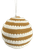 6" Brown and White Gingerbread Stripe Ball