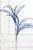 28" Midnight Blue Micro Beaded & Sequin Grass Spray
