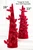 23" and 28" Red Velvet Cone Tree with Holly
