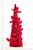 23" Red Velvet Cone Tree with Holly
