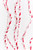 34" Red & White Chenille Peppermint Twist Spray - Close-Up