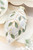 4" - 6" Pearl with Glitter Leaves Glass Ornament - Finial Option
