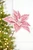 24" Red & White Sweater Patterned Poinsettia Stem