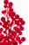 37" Grand Red Flocked Berry Cluster Spray - Close-Up