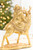 12" Resin Gold Santa with Deer Table Piece - Back View