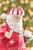 12" Resin Santa with Dog & Treats - Close-Up